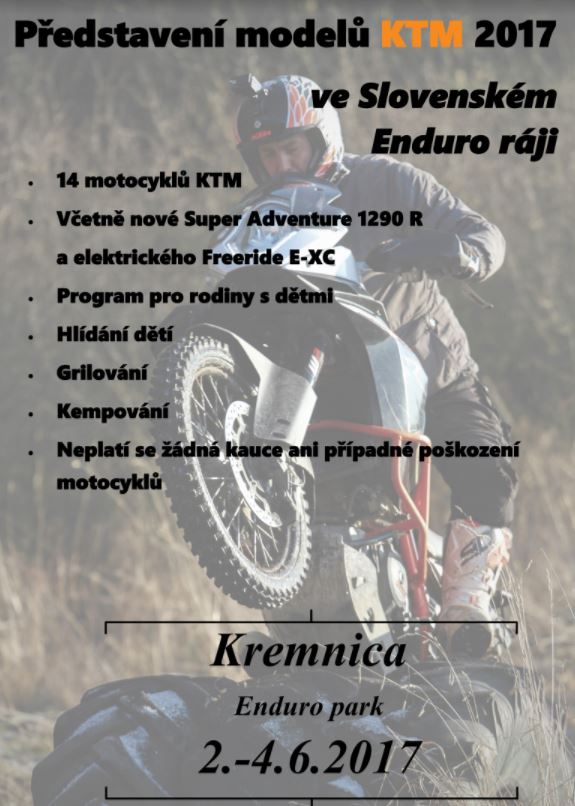 Príď si vyskúšať modely KTM vrátane elektrického Freeride E-XC do Kremnice cez víkend 2. - 4. júna