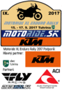 Motoride XL Enduro Rally 2017 podporili