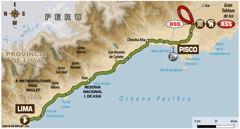 Dakar 2018 - 1. etapa - Lima - Pisco