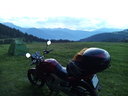 Táborenie nadivoko v Alpách - Yamaha YBR 250