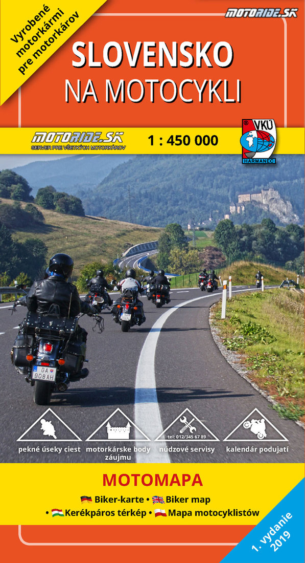 Mapa Slovensko na motocykli 2019 obalka