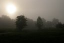 Ranná hmla v Litve