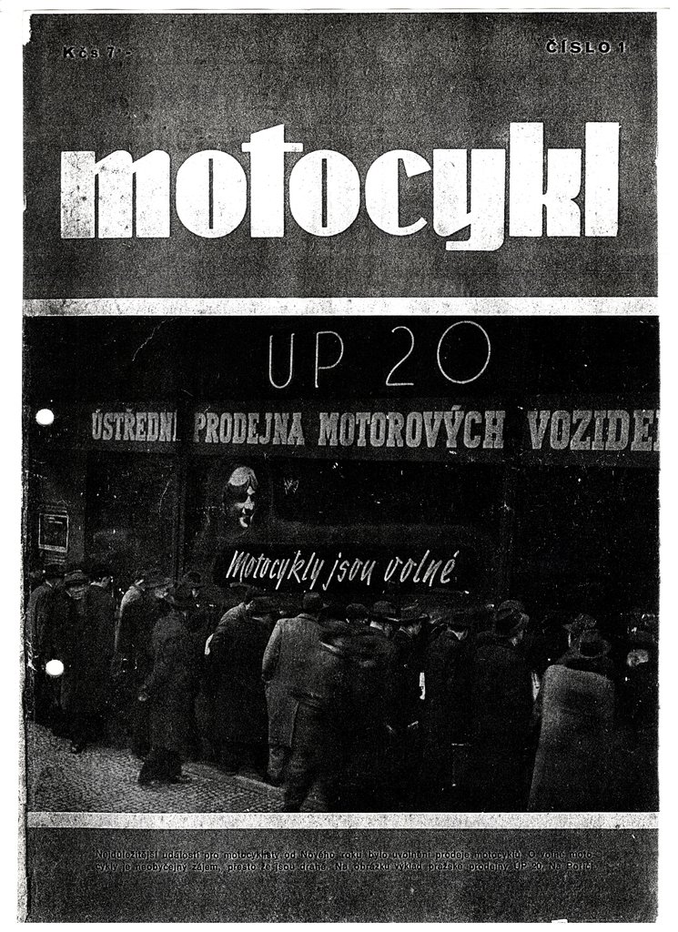 titulka novovzniknutého časopisu Motocykl