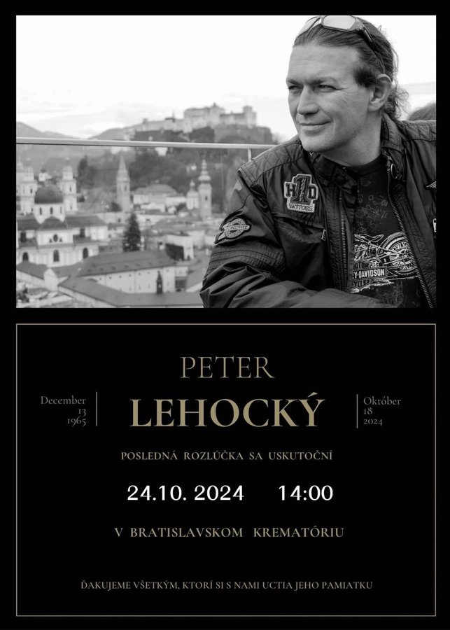 21.10.2024 08:30 - R. I. P. Lehy, drž sa tam hore!