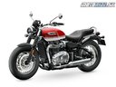 Bonneville-Speedmaster MY26 Carnival-Red LHS-Front-Angle