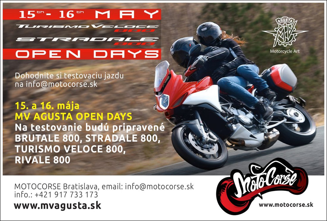 MV AGUSTA OPEN DAYS 15. a 16. mája 2015