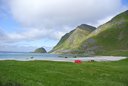 Nórsko 2015 - Kempovanie na pláži bičovanej vetrom priamo z Atlantiku