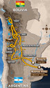 Trasa Dakar 2016 - mapa