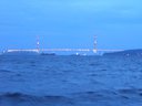Vladivostok - Večerný pohľad na most od majáku...