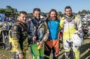Zľava: Štefan Svitko, Milan Engel, Petr Vlcek a Ondrej Klymciw - Dakar 2017 v cieli