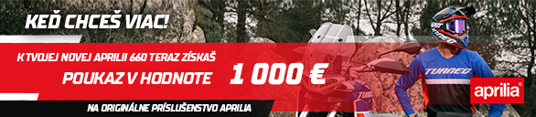 K tvojej novej Aprilii 660 teraz získaš poukaz v hodnote 1000 €
