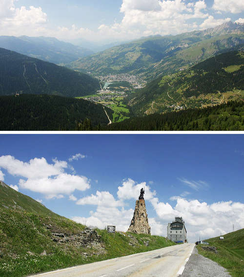  Výhľad do doliny Bourg St.Maurice a Col du Pt.St.Bernard