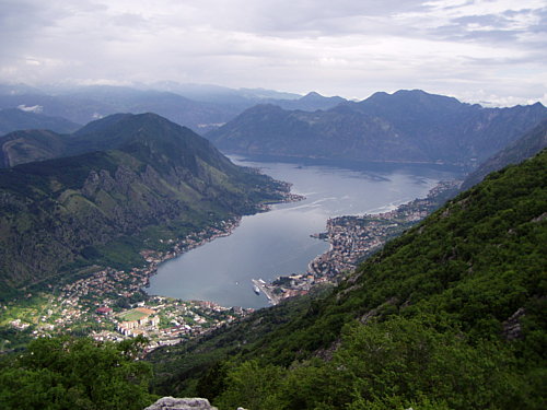 Pohľad z Lovcénu na Kotor, božský pohľad