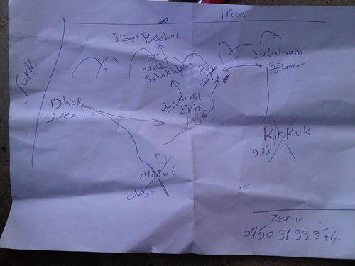  Mapa Kurdistanu podľa miestneho mapológa