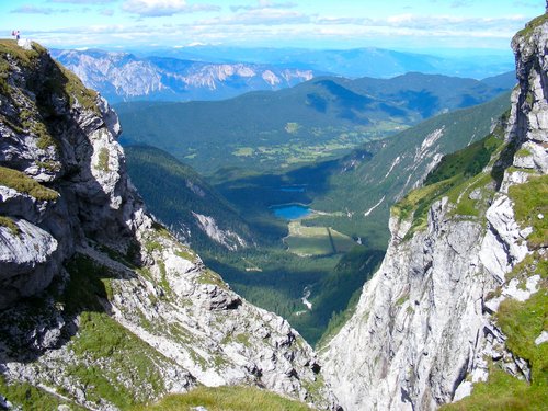  Pohľad do troch krajín zo sedla pod Mangartom