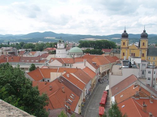  Trenčín, výhľad z hradu na centrum