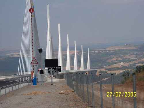  Most u Millau.Velké zkrácení cesty z Agde